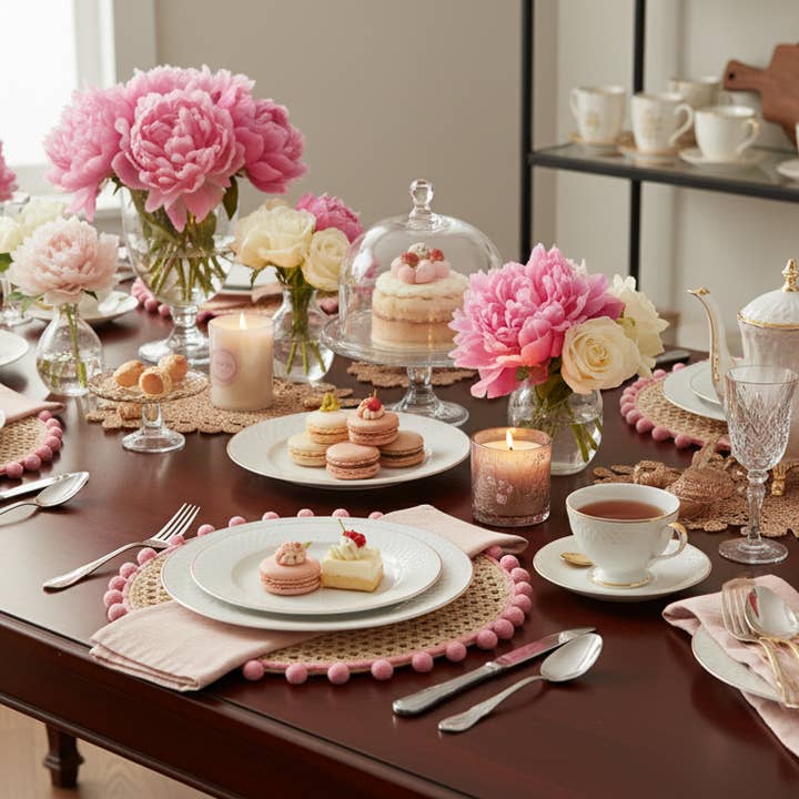 Macondo Forever - Wholesale Placemat - Pom-Edge Handwoven Iraca Placemat1