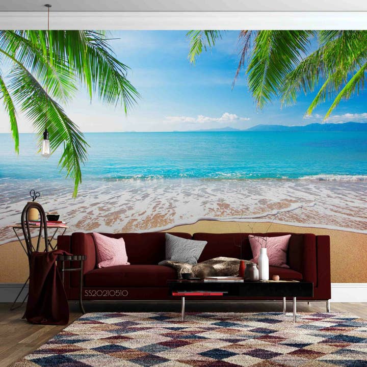 Albero 3D Spiaggia di Sabbia Mare Pietra Schiuma Murale da Parete YXL 1068 per la vendita all'ingrosso da parte di Jess Art Decoration