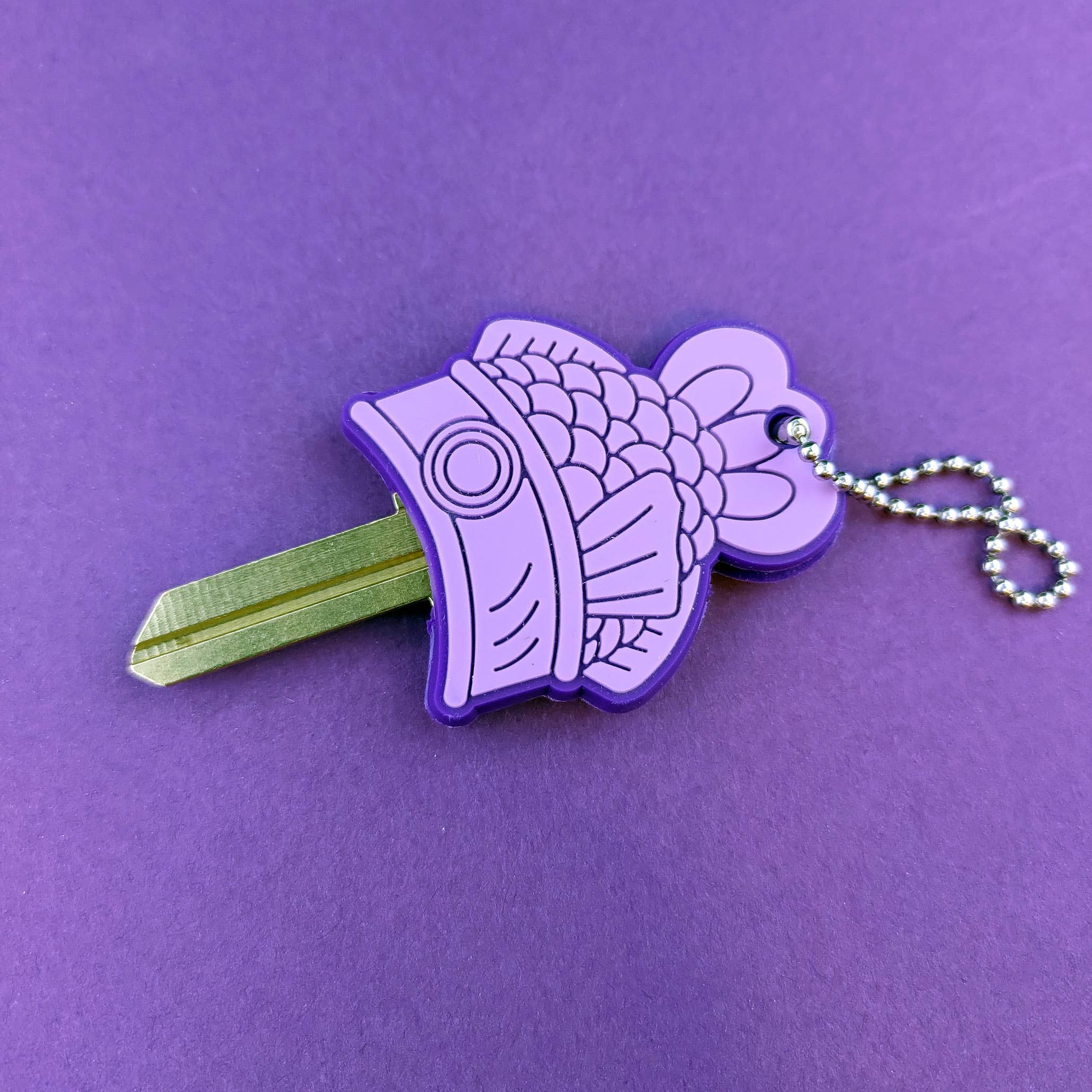 Opalescent Eel Illustration & Design - Wholesale Keychain - Unisex - Taiyakey Keycaps - Fish Shaped Key Covers5