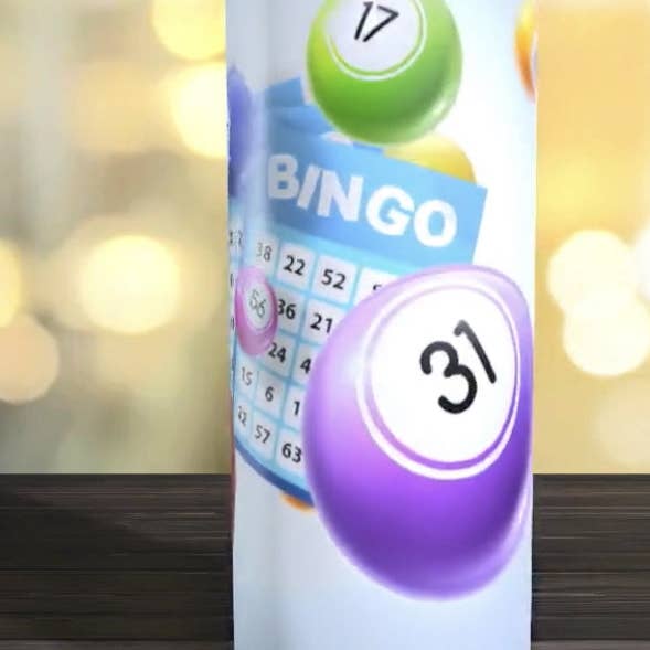 Gobelet de 20 oz avec motif de bingo pour la vente par The Branded Monkey