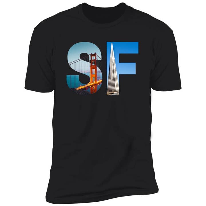 San Francisco Landmarks Premium Unisex T-shirt for wholesale by VivaCity Gear