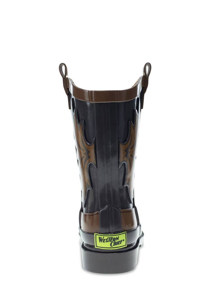 Kids Western Cowboy Rain Boot - Brown for wholesale on Faire3