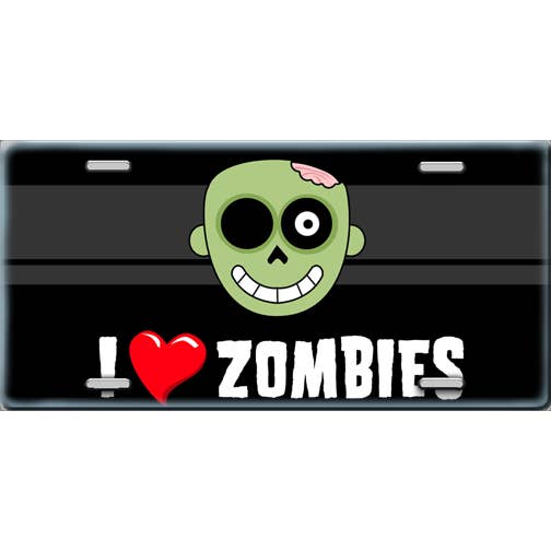 I Heart Zombies nummerplade for engroshandel hos Make It Yours