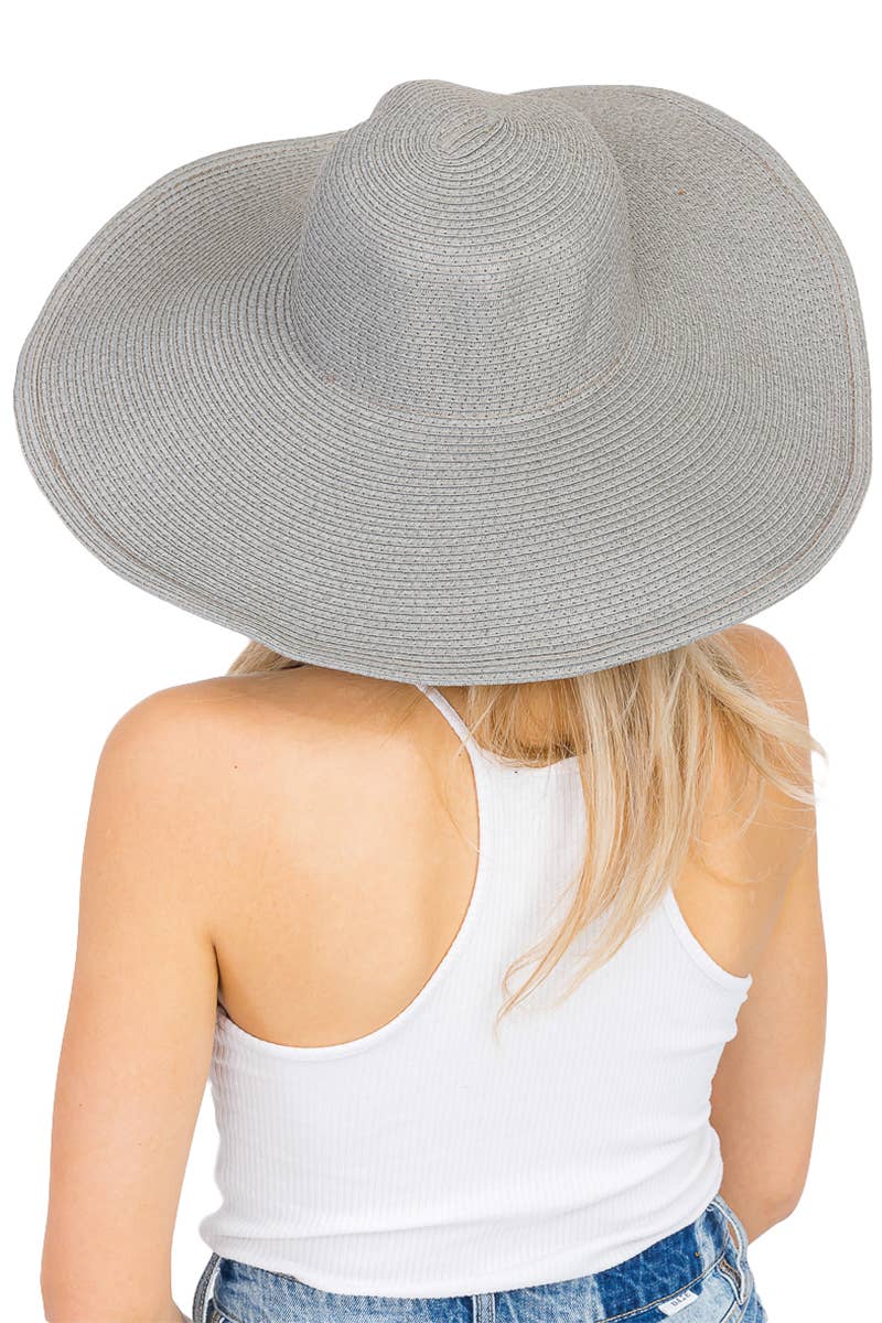 Cap Zone - Wholesale Straw Hat - Women's - Wire Brim Straw Beach Sun Hat13