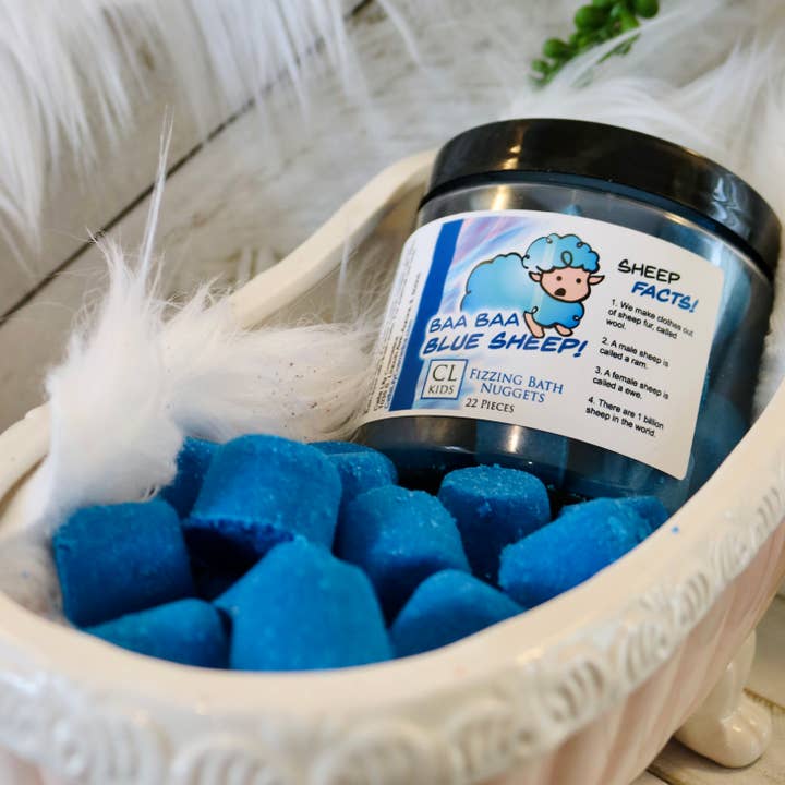 Calla Lily Cosmetics - Vente Bombe de bain/poudre effervescente pour le bain - Pépites de bain/bombes de bain - Blue Sheep4