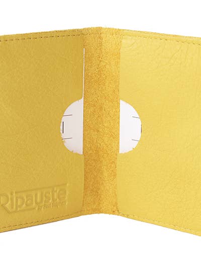 Portacarte in pelle gialla per la vendita all'ingrosso da parte di Ripauste