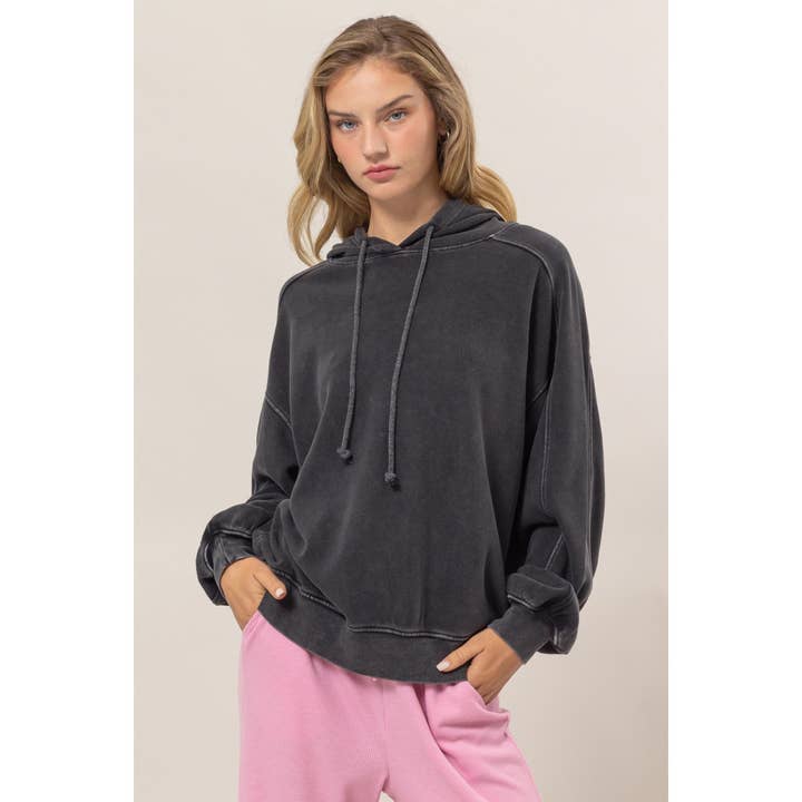 HYFVE - Wholesale Hoodie - Women's - Seam Detailed Long Sleeve Oversized Hoodie2