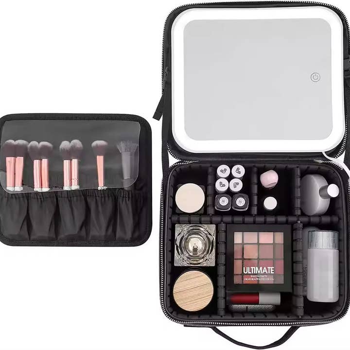 Vivalui - Wholesale Makeup/Cosmetic Bag - Makeup Bag with LED Mirror Cosmetic Travel Case