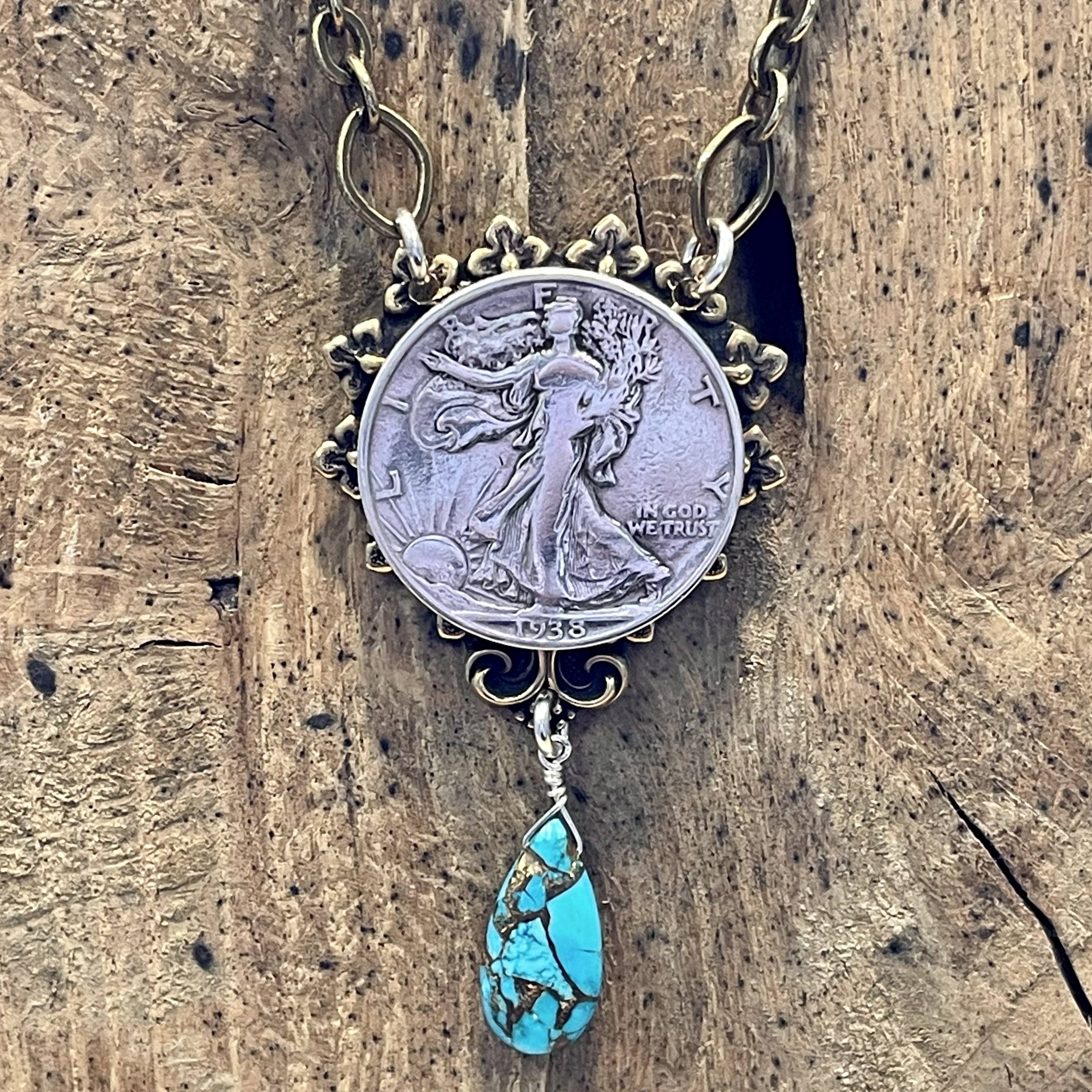 Lorraine Frances Jewelry - Wholesale Pendant/Charm Necklace - Walking Liberty Filigree Necklace3