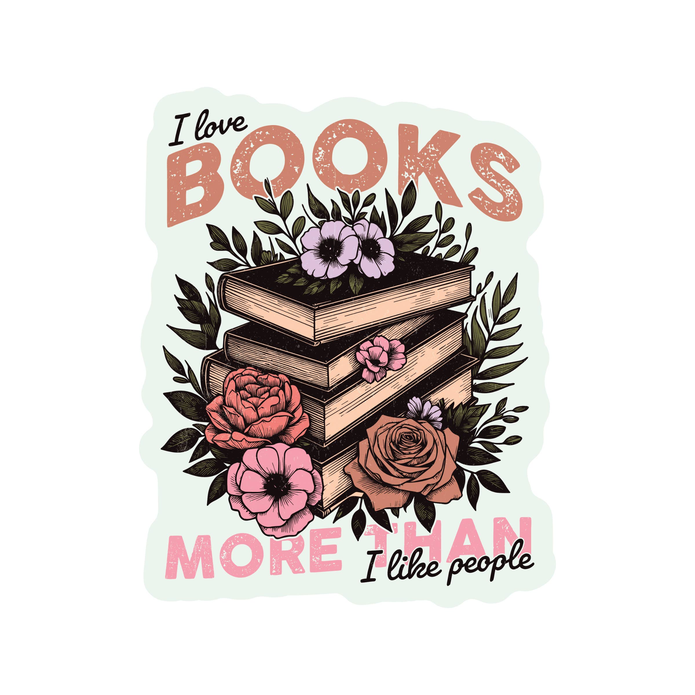 Juju and Moxie – wholesale Sticker – Book Read Funny Humor Lit Bright High Quality Vinyl Sticker0