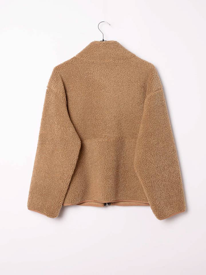 Pépouz' Paris - Wholesale Fleece - Women's - Fleece jacket with zipper closure and patch PV256016