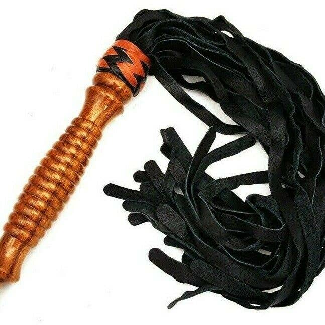 Fitch&Co - Wholesale Sex Toy - Flogger - Wood handle Flogger with Leather Tails (Copy)