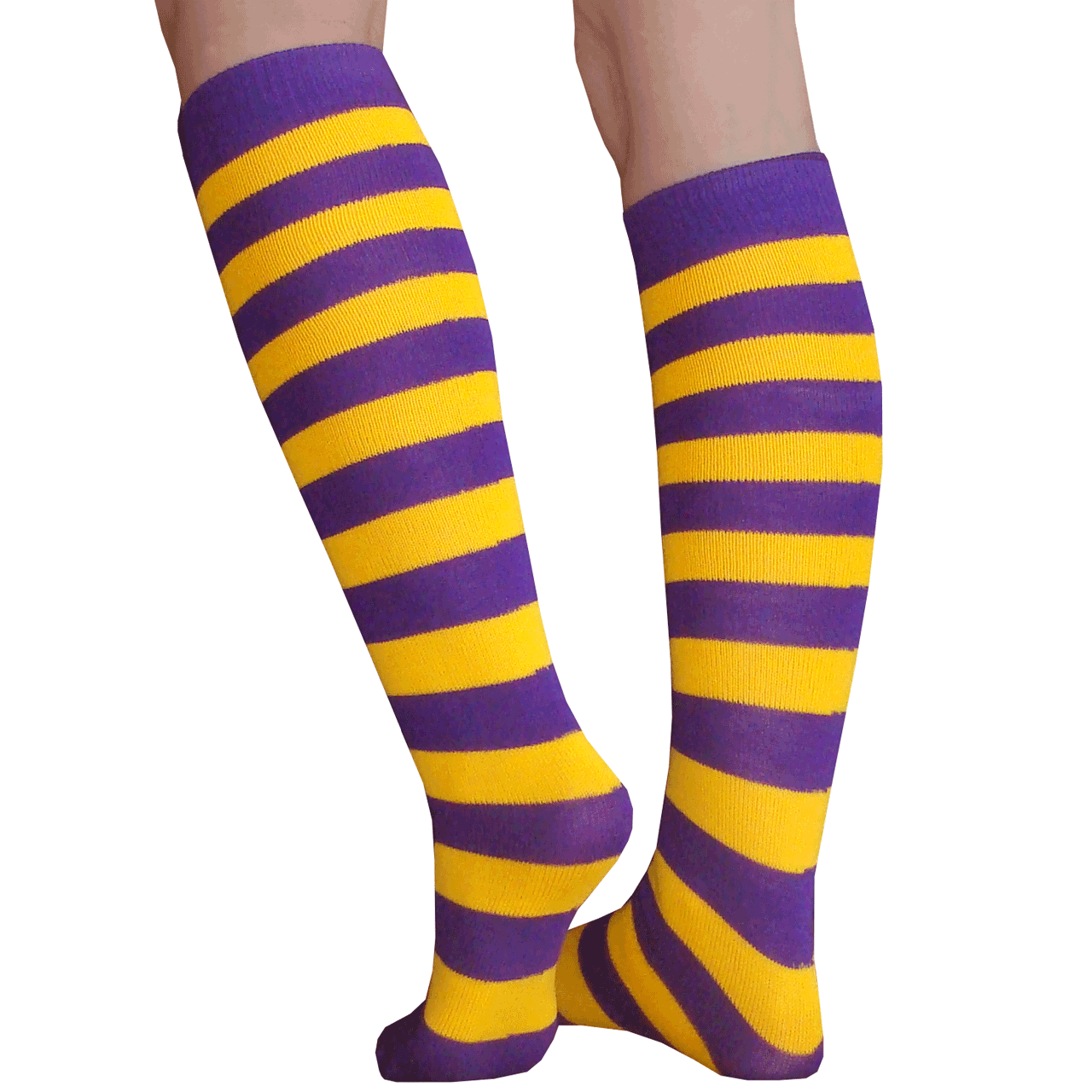 Chrissy's Socks - Wholesale Socks - Women's - Purple/Gold Striped Socks0