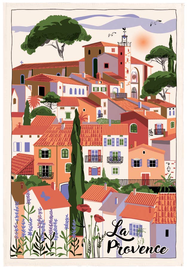 Maison Vivaraise & La Cerise sur le Gâteau - Wholesale Tea Towel - Provence Ecru Tea Towel 48 X 720
