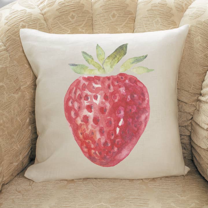 Strawberry Pillow Cover for wholesale by Go Charlotte