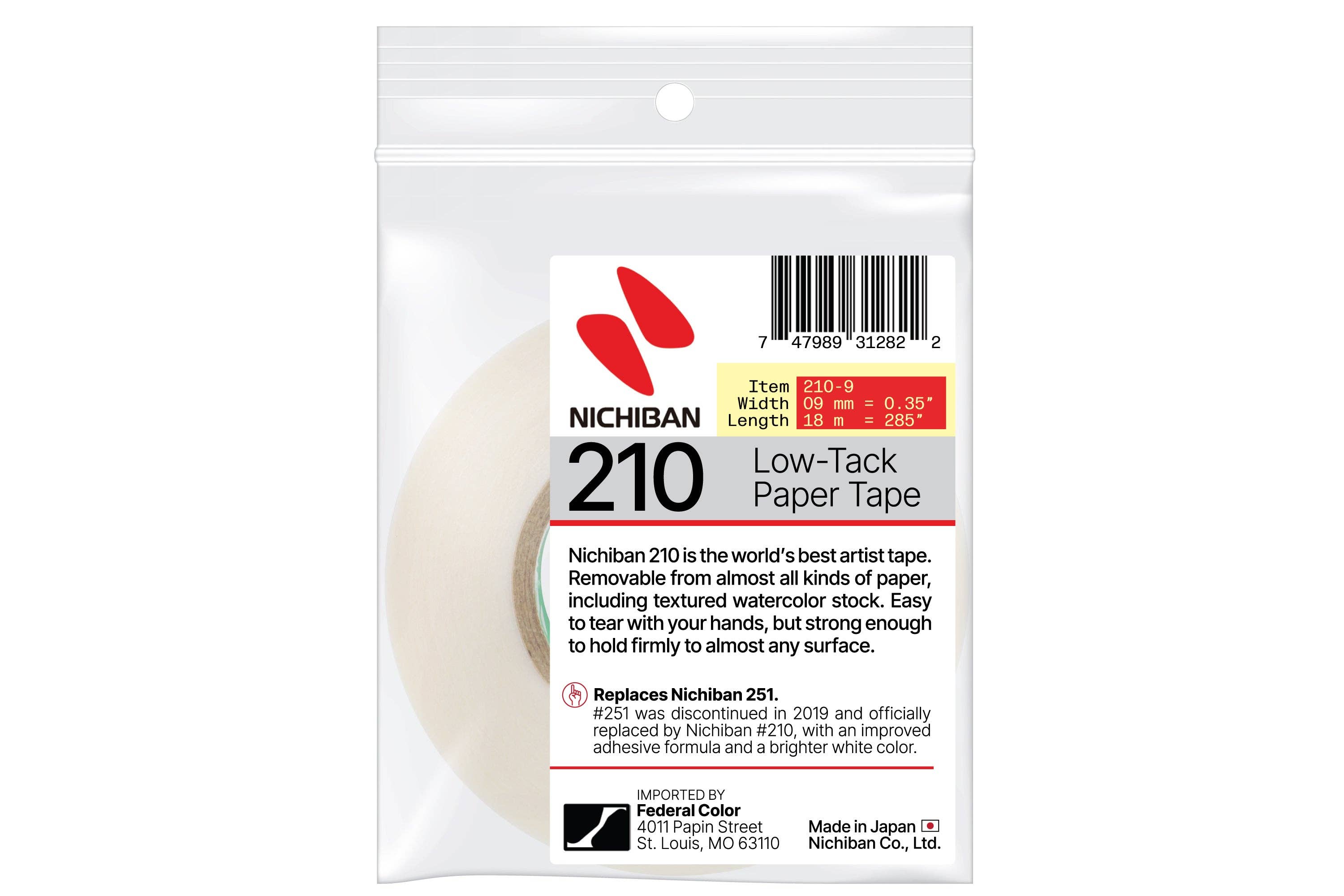 Federal Color - Wholesale Tape - Nichiban #210 Artist Tape2