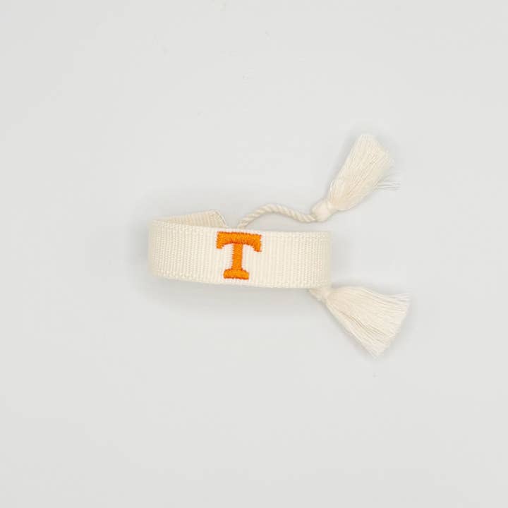 Peggy Falkenberg Designs - Vendita all'ingrosso Bracciale in tessuto/intrecciato - Braccialetto bianco per la giornata della partita dell'Università del Tennessee