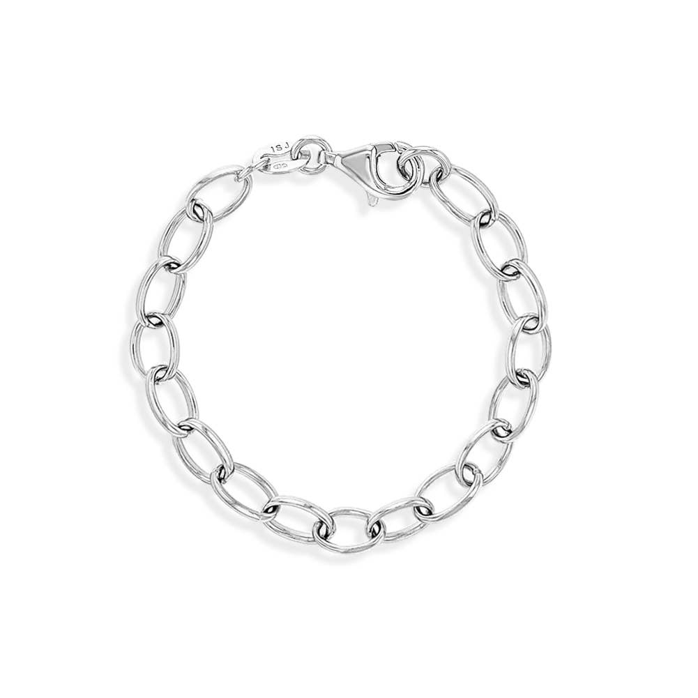 In Season Jewelry – Großhandel Glieder- & Kettenarmband – Klassisches Link-Basisarmband für Mädchen, 5—6 Zoll — Sterlingsilber5