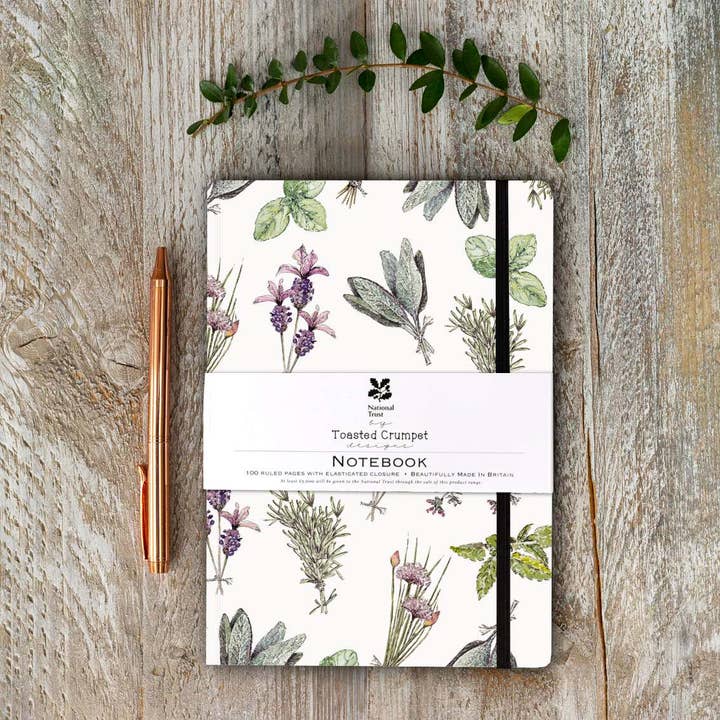 The Kitchen Garden (Pure) A5 Lined Notebook for wholesale by Toasted Crumpet