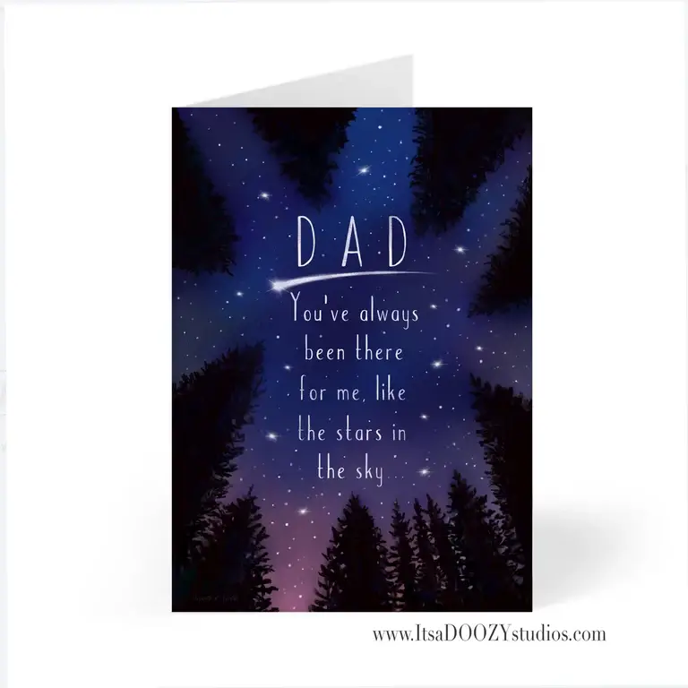 It’s a Doozy Studios - Wholesale Father's Day Card - Like the Stars in the Sky - Father’s Day Card With Envelope1