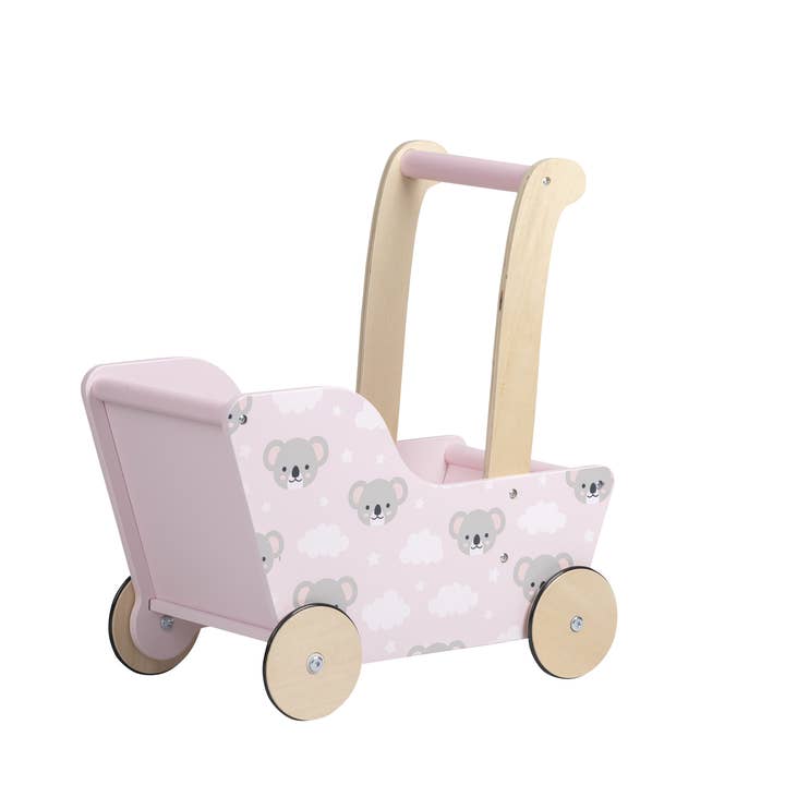 Modern Dolls Stroller (Pram) Pink koala bear for wholesale by Moover Toys