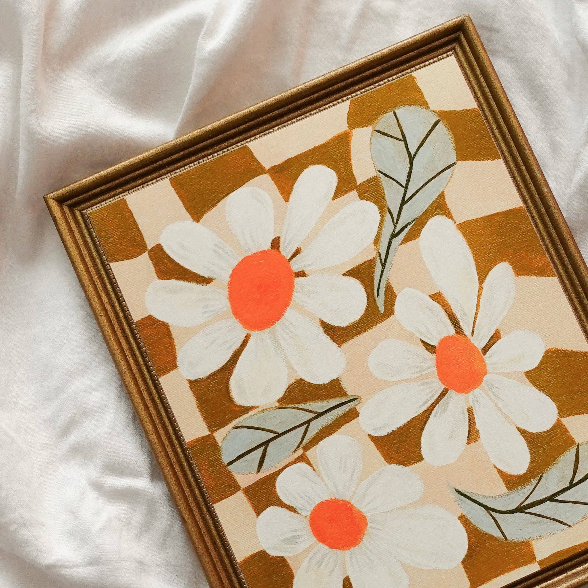 Fun Gal Studio - Wholesale Art Print - Groovy Daisies - Vintage Wall Art Print1