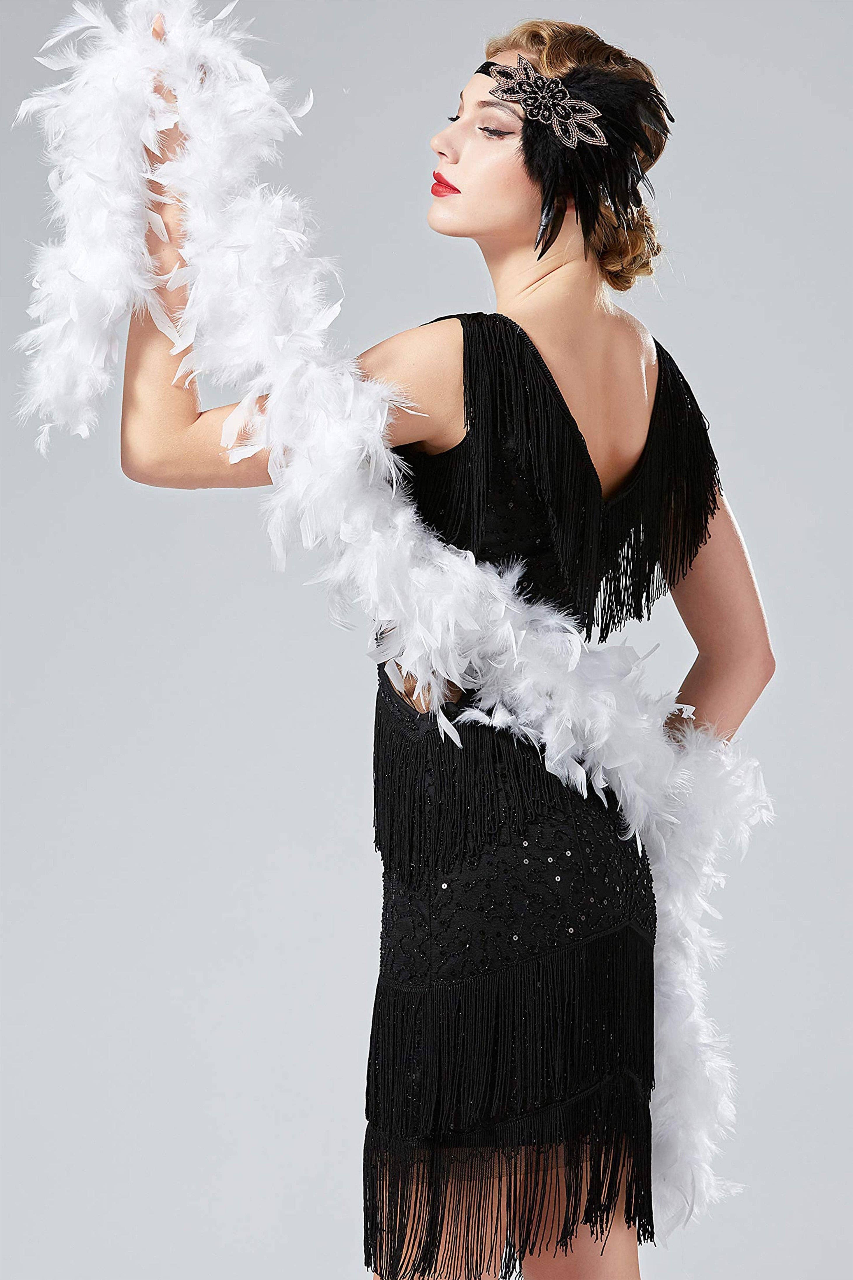 Ivoire Boa en plumes duveteuses rétro Chandelle en vente sur Faire3