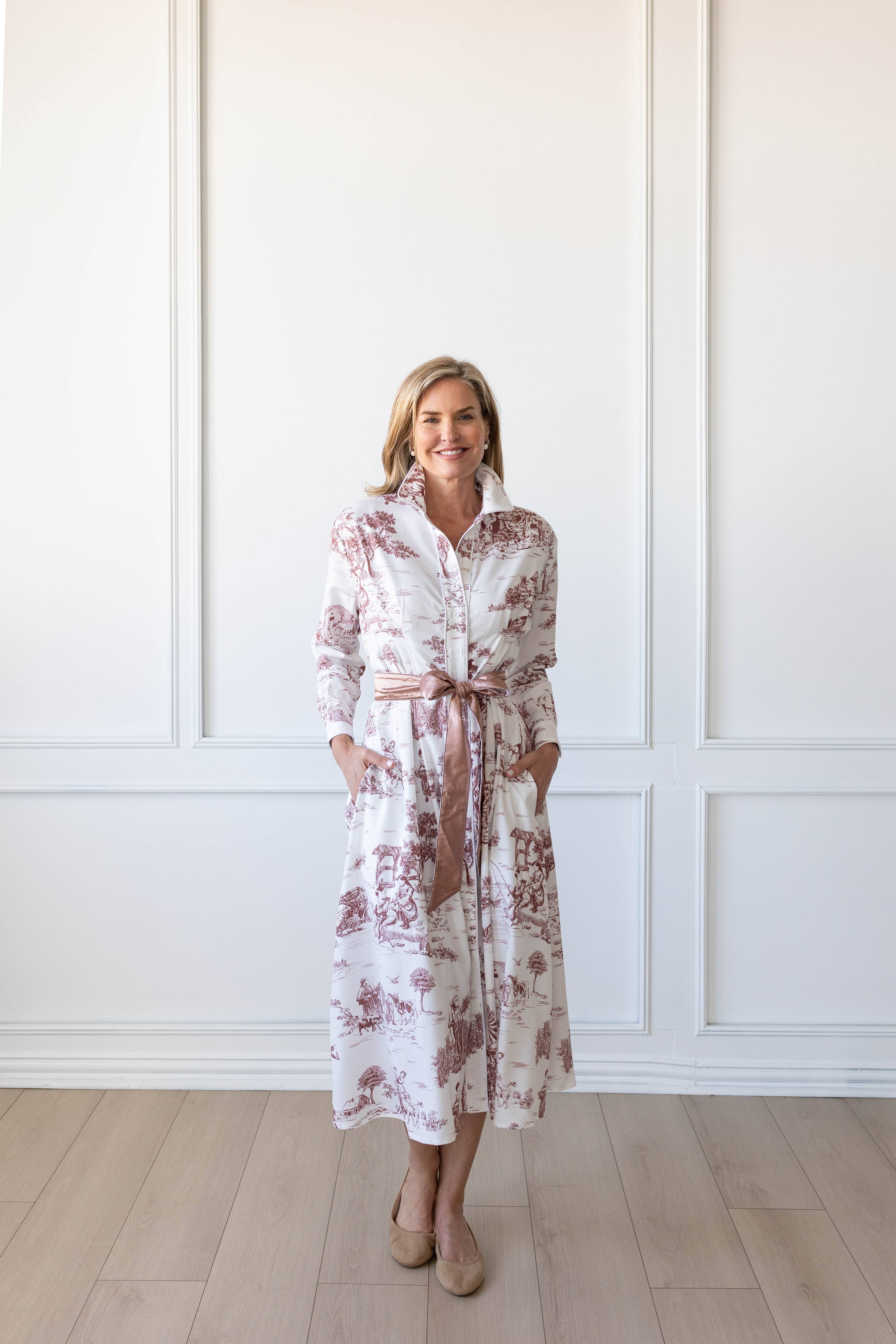 Kim Lolley Designs - Wholesale Dress - Women's - JILL DRESS BROWN TOILE