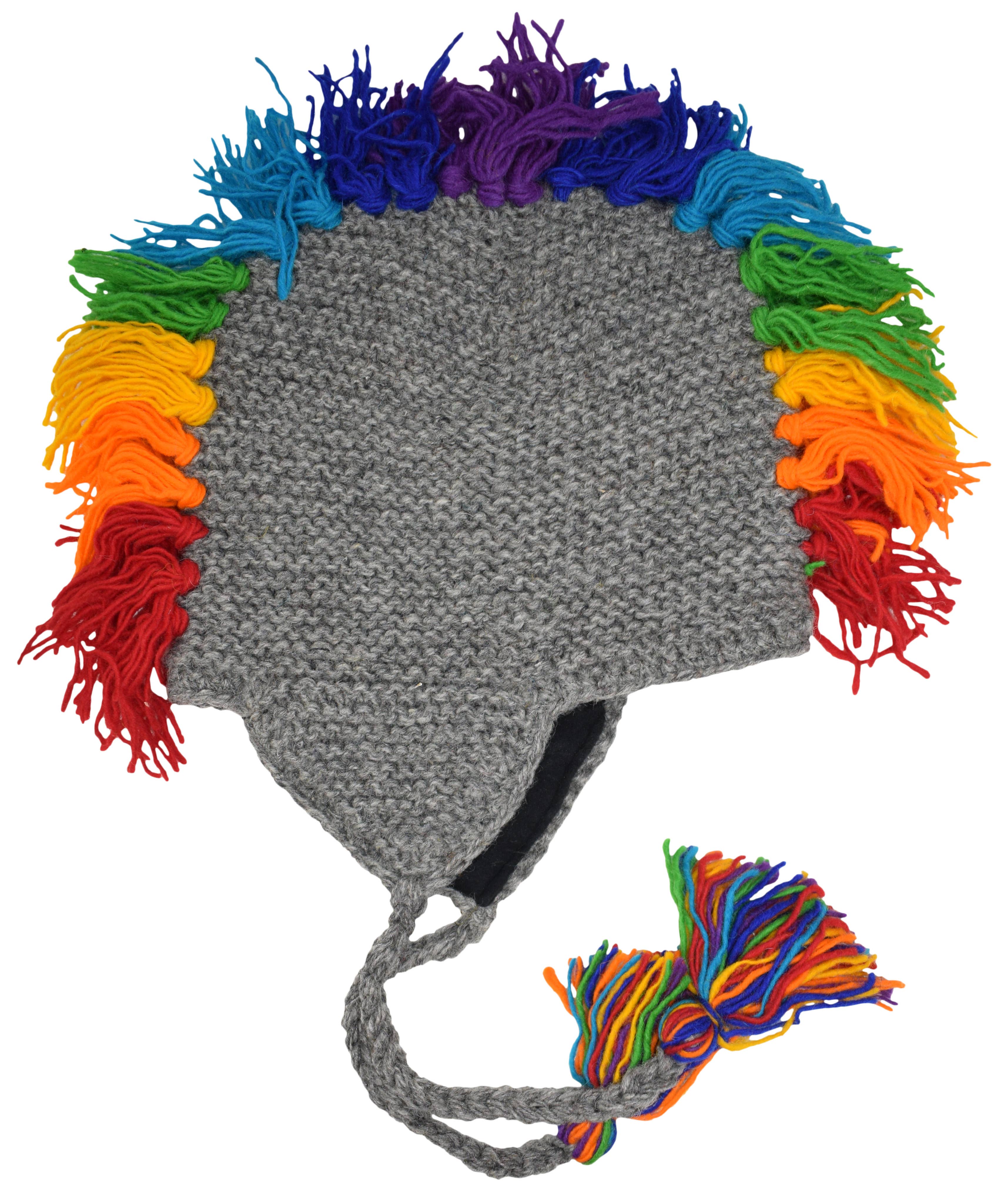 Gheri – wholesale Beanie – Unisex – Wool Mohawk Hat Rast Rainbow Fleece Lined5