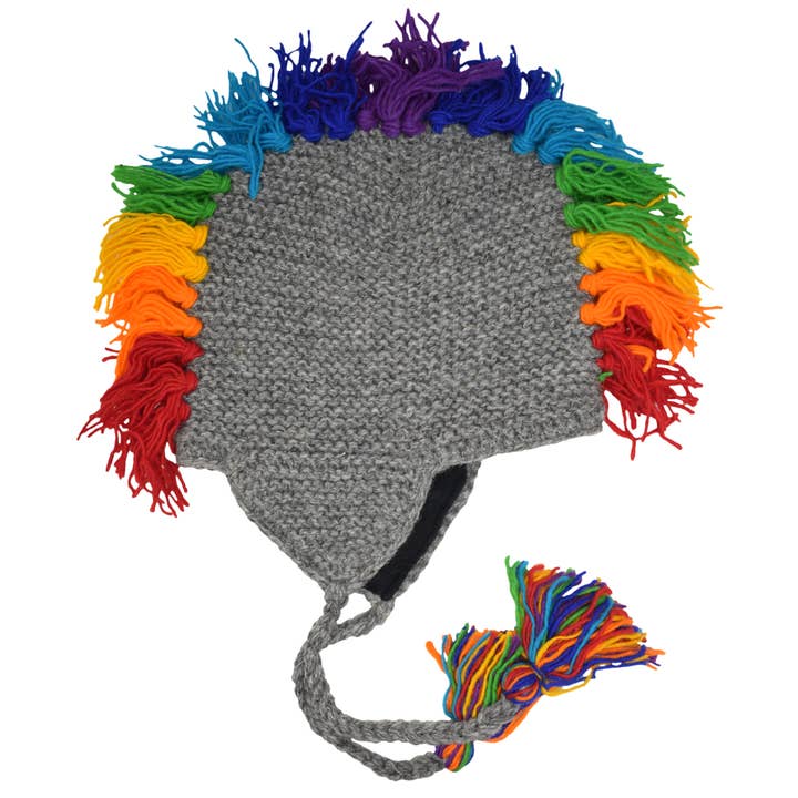 Gheri – wholesale Beanie – Unisex – Wool Mohawk Hat Rast Rainbow Fleece Lined5