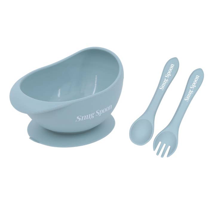Ventosa in silicone Venus con cucchiaio e forchetta per la vendita all'ingrosso da parte di Snug Spoon