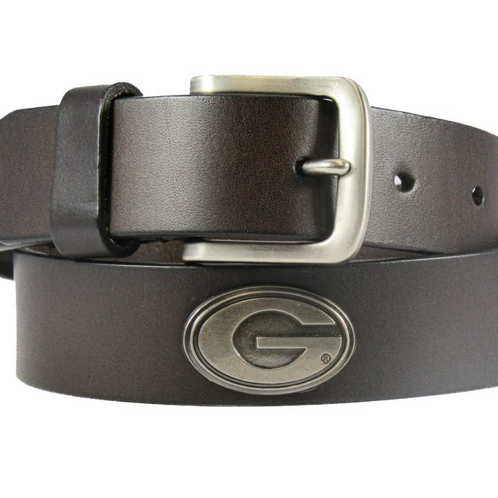 Georgia Bulldogs Men's Collegiate Leather Belt for wholesale by Zep-Pro