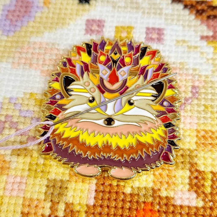 Meloca Designs - Wholesale Embroidery/cross-stitch supplies - Mandala Hedgehog Needle Minder for Cross Stitch & Embroidery