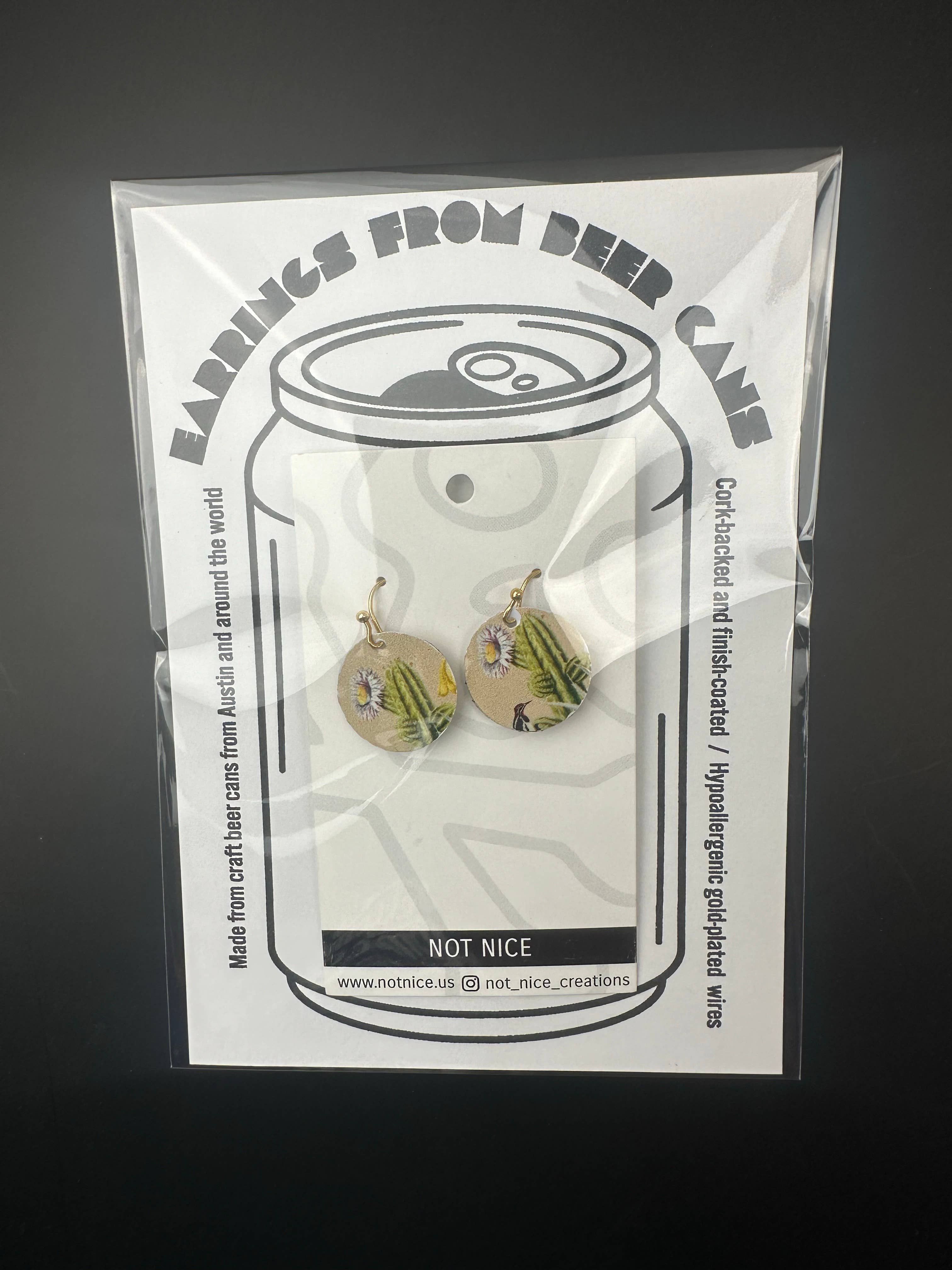 Not Nice - Wholesale Dangle Earrings - Mixed Set of 12 Upcycled Craft Beverage Can Dangle Earrings7