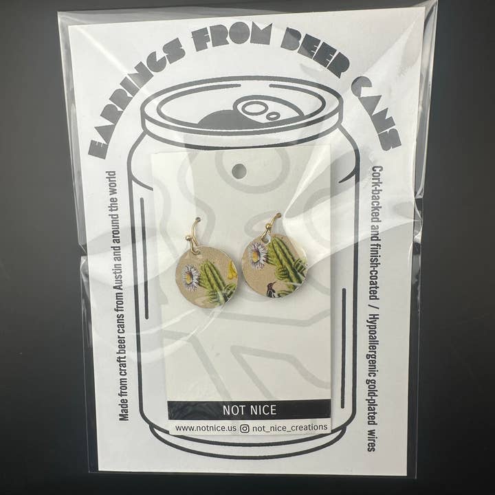 Not Nice - Wholesale Dangle Earrings - Mixed Set of 12 Upcycled Craft Beverage Can Dangle Earrings7