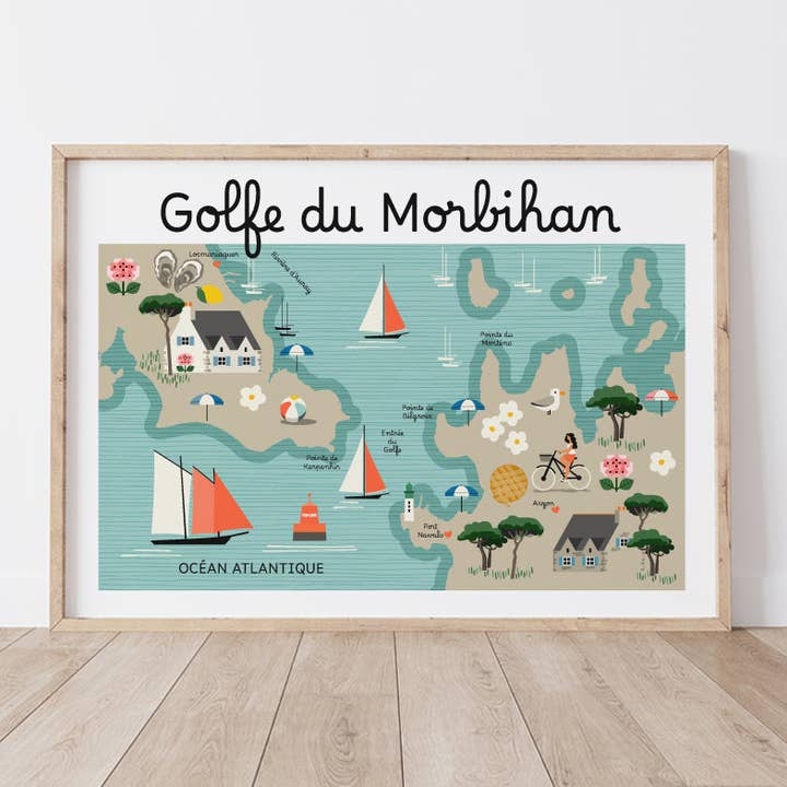Les Petits Yéyés - Wholesale Poster - GULF OF MORBIHAN Poster - Coastal Map