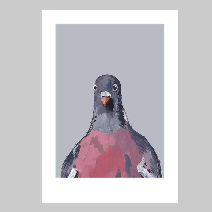 Pigeon Art Print Garden Bird Wall Art Nature Wildlife for wholesale by Ellwood Parker