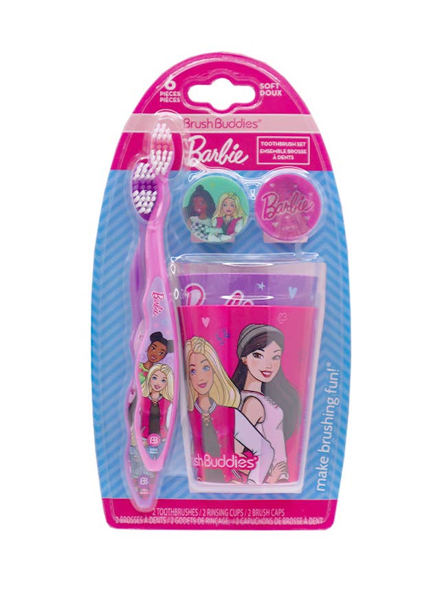 UPD 39642 Barbie Brush Buddied Toothbrush Set - 6set for wholesale by PINEAPPLE Beauty