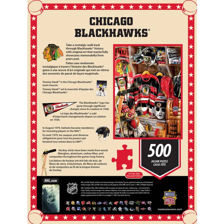 Masterpieces Puzzles - Wholesale Puzzle - Adult - Chicago Blackhawks - Locker Room 500 Piece Puzzle2