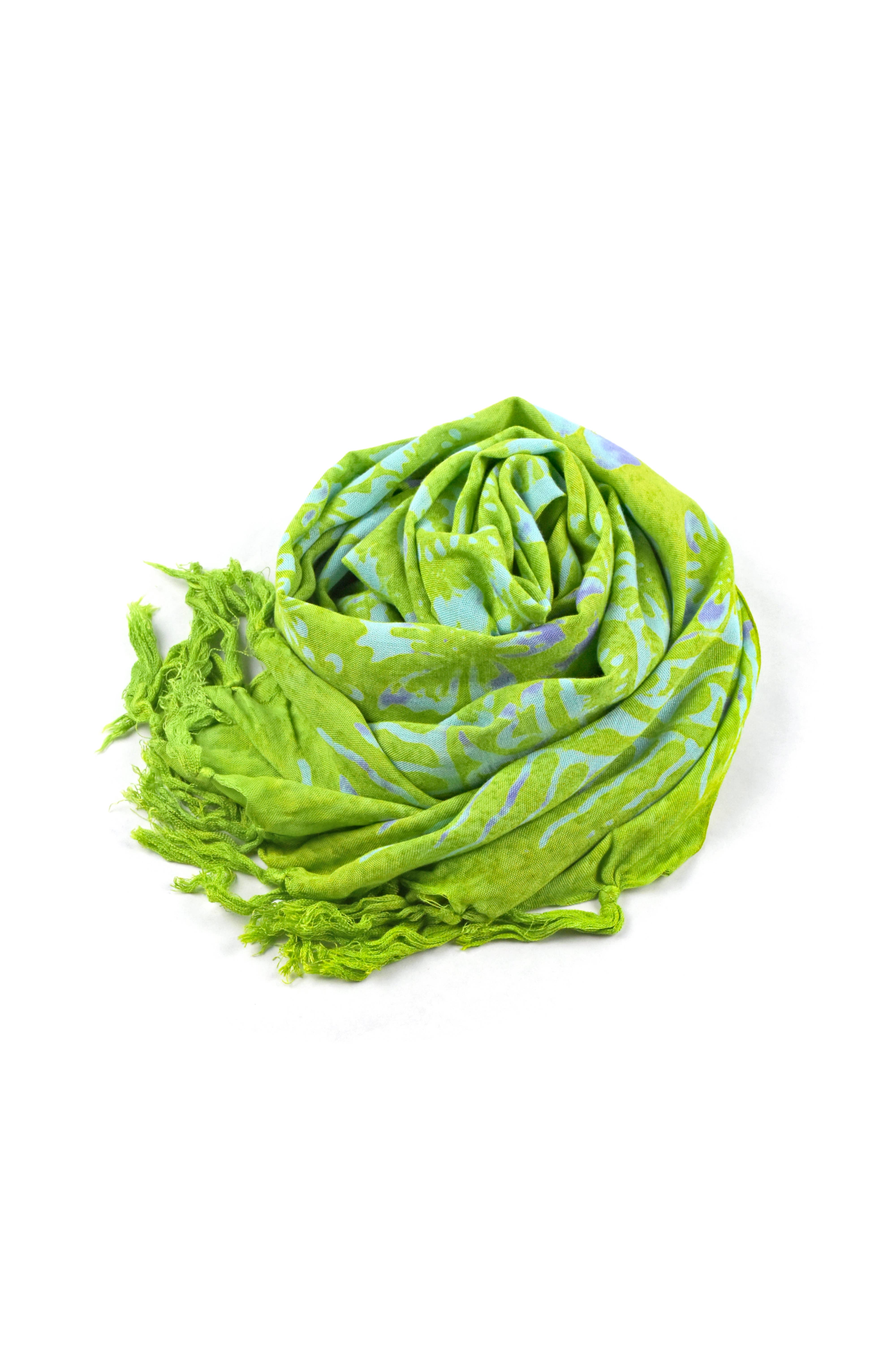 Nusantara Inc. - Wholesale Scarf - Women's - Rayon Batik Scarf - 98781 A-C (Knotted  Fringe)3