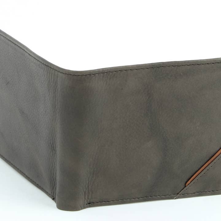 Leather Impressions Inc - Wholesale Wallet - Men's - RFID Bifold w/Center I.D. Flap & Corner Contrast Notch 1571511