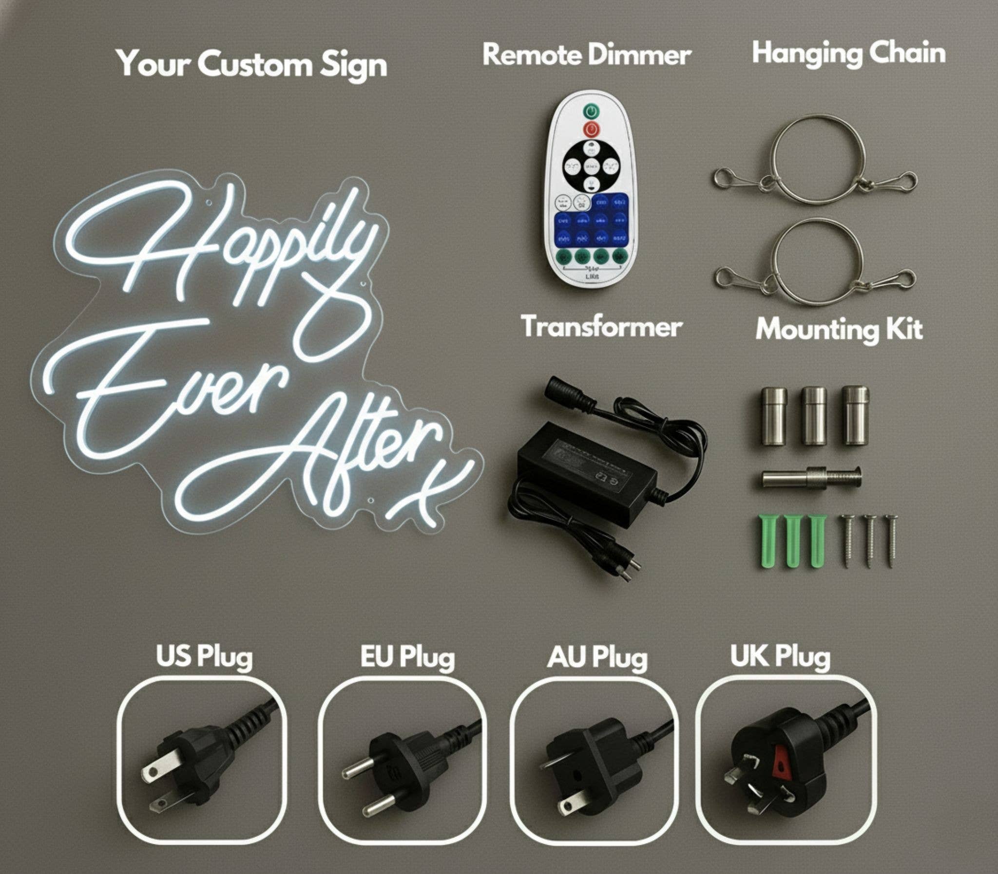 Light Your Way - Vente Enseignes néon - Logo néon avec nom personnalisé, décoration personnalisée de panneau LED au néon5