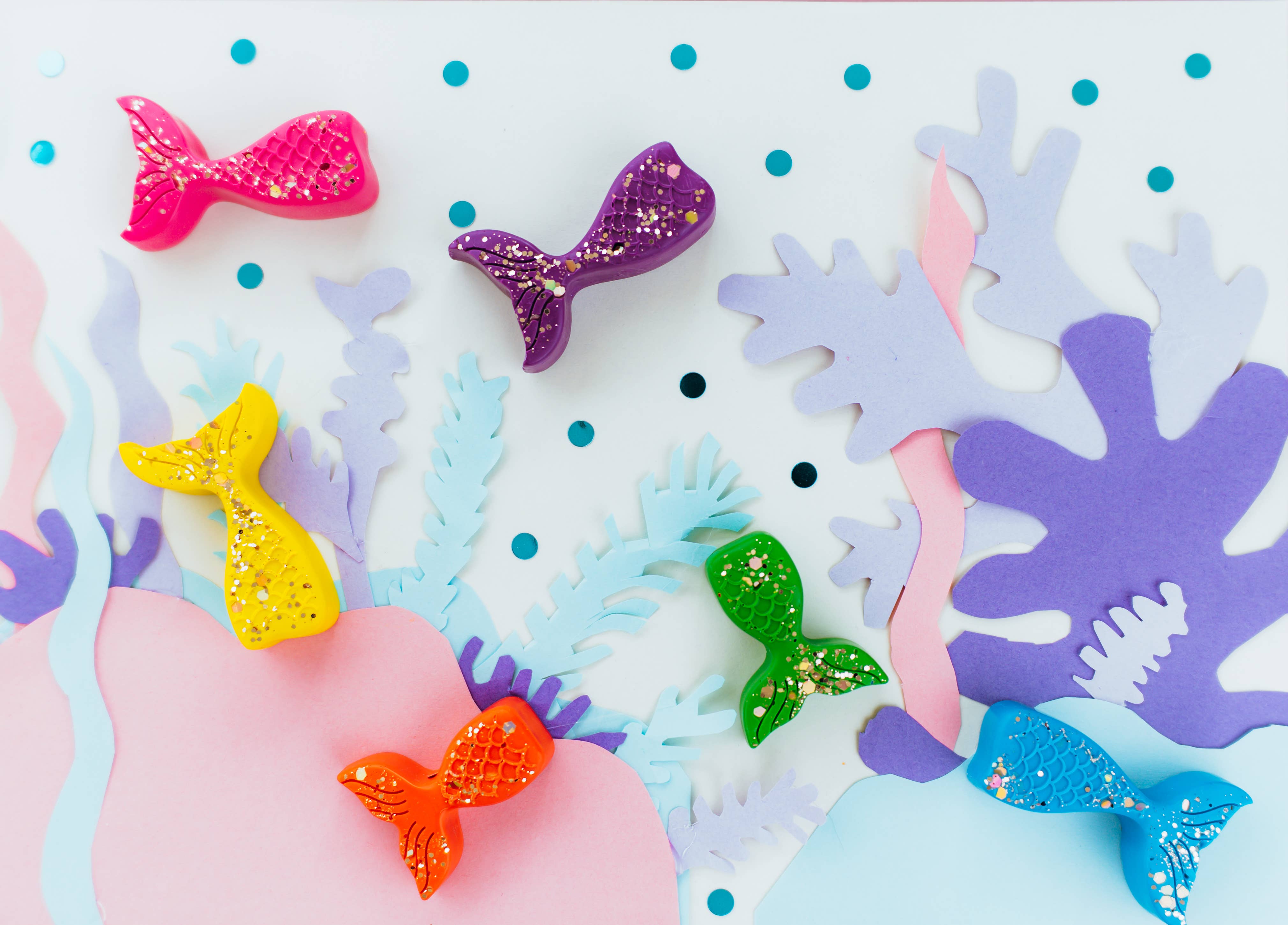 Wonder Hue Crayon Co. - Wholesale Crayons - Kids & Baby - Glitter Mermaid Crayons, Non-Toxic Kids Art Supplies6