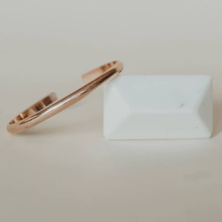 Personalized Rose Gold Baby Bangle for wholesale by Mountain Moverz