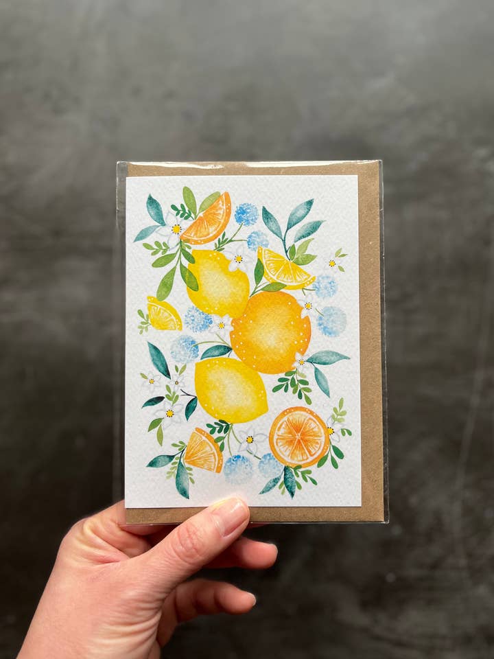 Carte d'agrumes printaniers - Toutes occasions - Quotidien - Carte de correspondance pour la vente par Designbyting