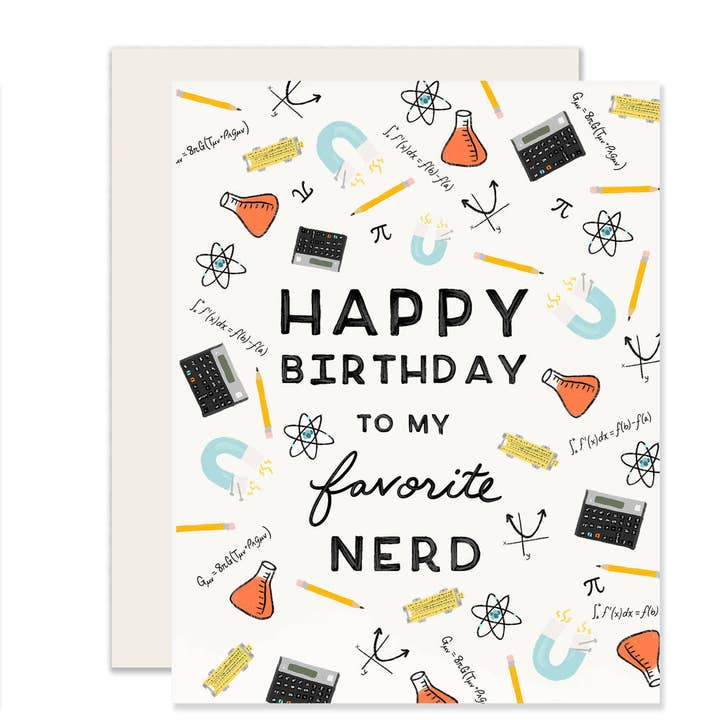 Slightly Stationery - Vente Cartes d'anniversaire - Carte de nerd préféré | Joyeux anniversaire à mon nerd préféré