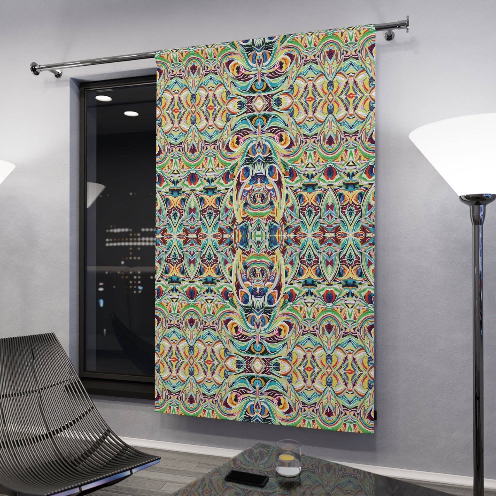 Blue Cava - Wholesale Curtain - Colorful Fiesta Blackout Window Curtain - 1 Piece3