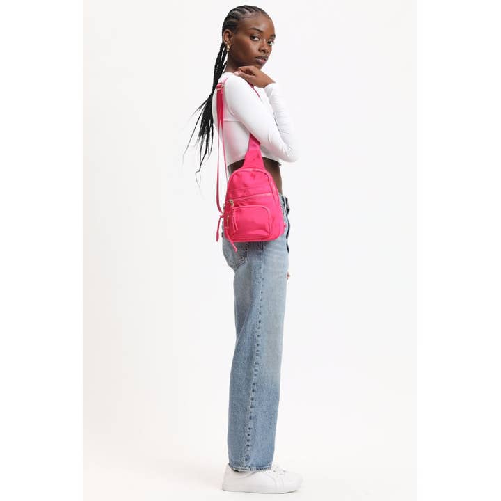 Sid Nylon Sling Backpack for wholesale by Urban Expressions
