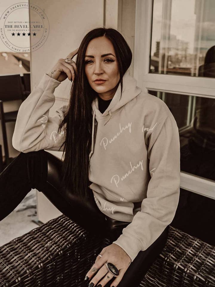 Punchy Cowgirl Rodeo Fleece Hoodie for wholesale by THE BEVEL LABEL