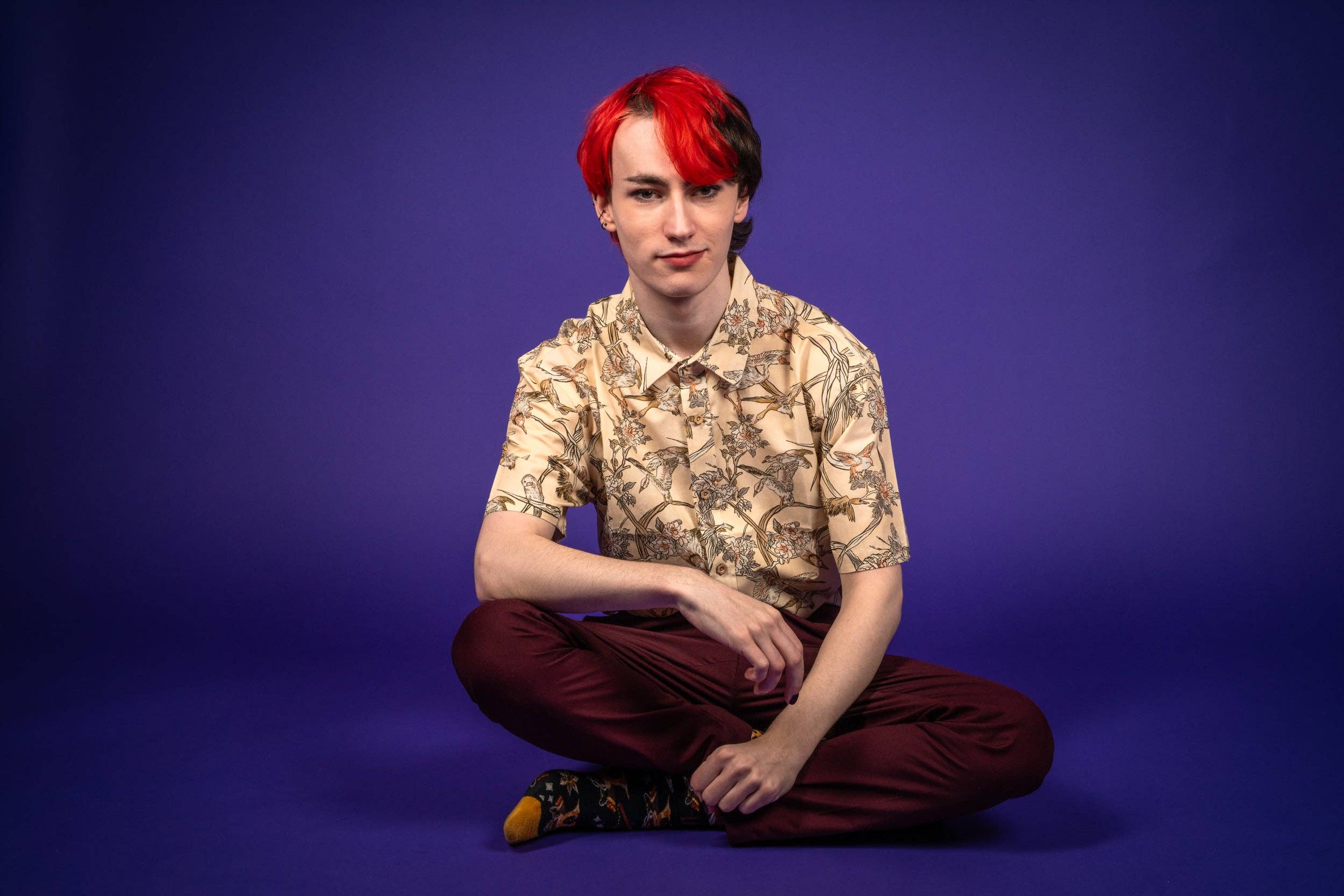 Kabujiro - Wholesale Button Down Shirt - Unisex - Ukiyo-e Birds – Button-Up Shirt1